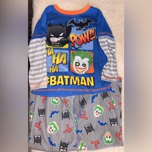 (4) Boy PJ Sets Batman Kids Pajama Top in Blue, Orange, Yellow